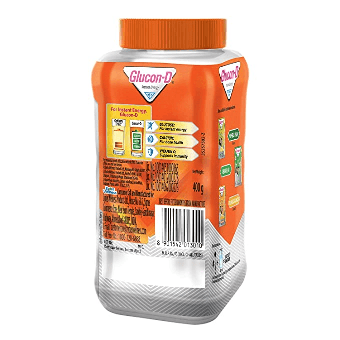 Glucon D Orange Flavor – 400 Gm