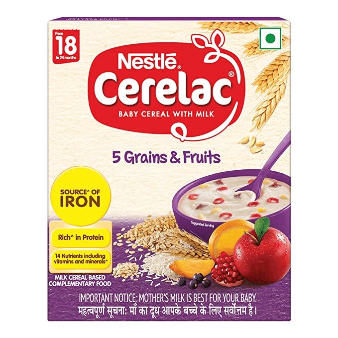 Nestle Cerelac 5 Grains & Fruits ,Stage 5, From 18 to 24 Months – 300g