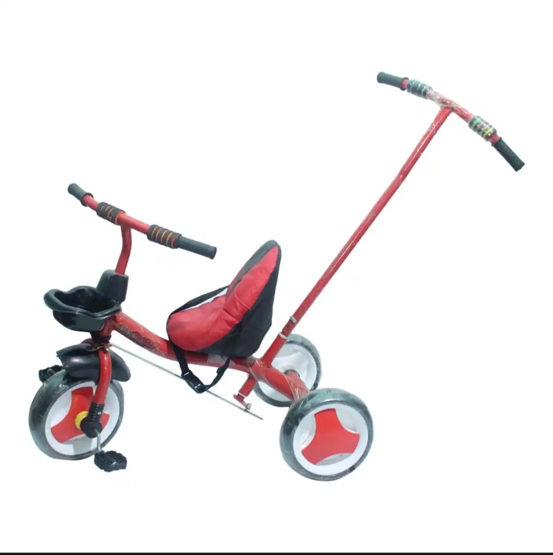 Baby trycycle with push handle